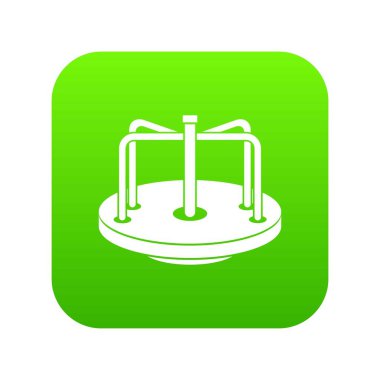 Çocukların neşeli simgesi dijital yeşil git