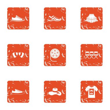 Seçmelere Icons set, grunge tarzı