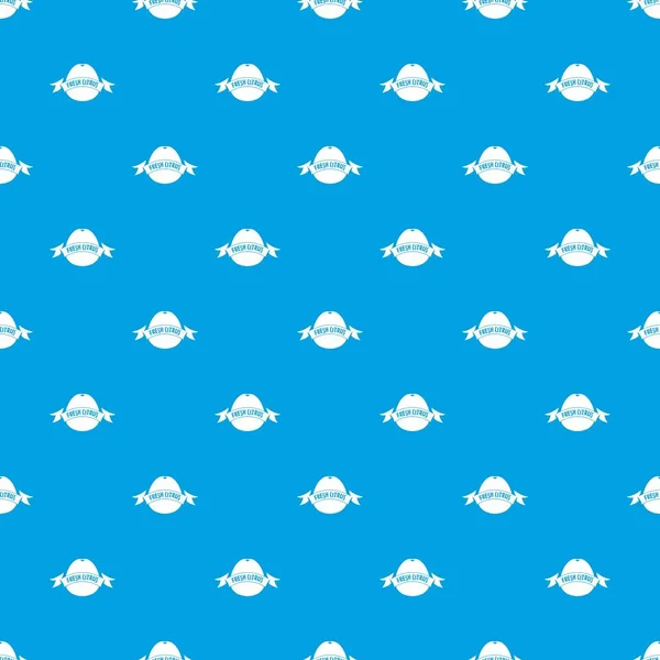 Motif d'agrumes frais vecteur sans couture bleu — Image vectorielle