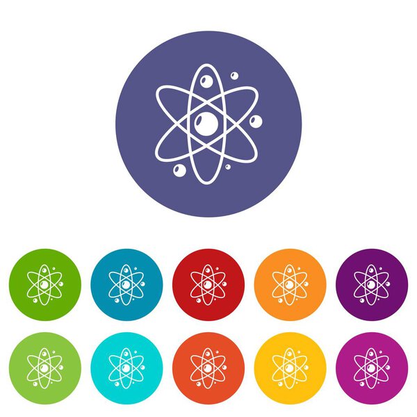 Икона Атома, простой черный стиль
