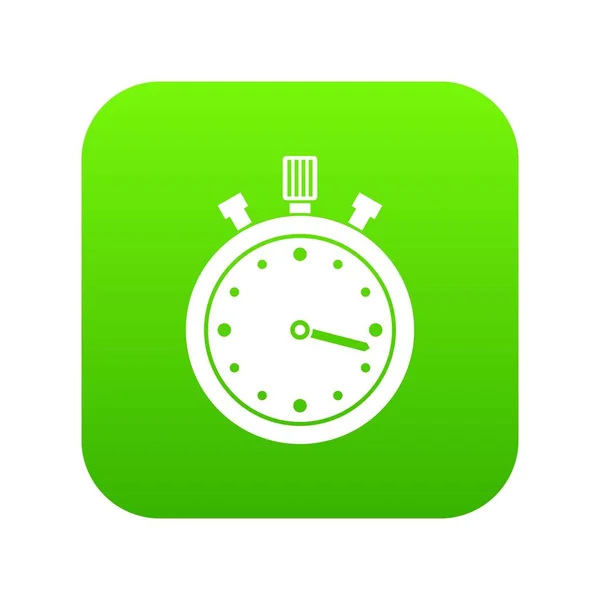 Χρονόμετρο ψηφιακό πράσινο εικονίδιο — Διανυσματικό Αρχείο