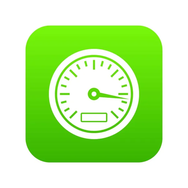 Snelheidsmeter pictogram digitale groen — Stockvector