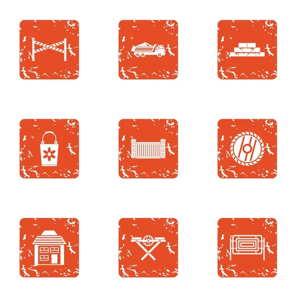 Conjunto de iconos Slog, estilo grunge — Vector de stock