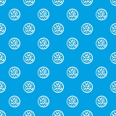 Mikroskobik bakteri desen vektör kesintisiz mavi