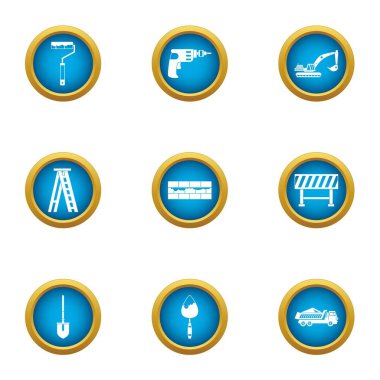 Icons set yenileme, düz stil