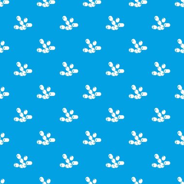 Coccus basili desen vektör kesintisiz mavi