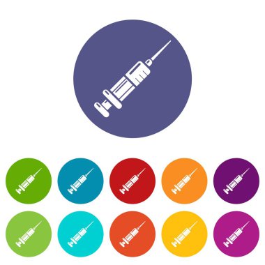 Şırınga simgesi, basit siyah stil