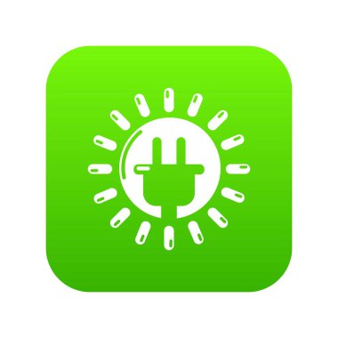 Unplugged elektrik prizinden yeşil simge vektör