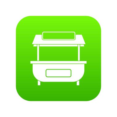 Gölgelik simgesi dijital yeşil ile boş sayacı