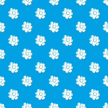 Coronavirus desen vektör kesintisiz mavi