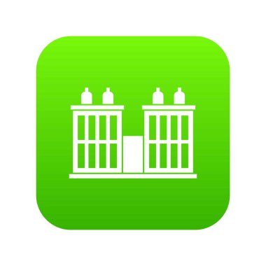 Simge dijital yeşil bina bitki