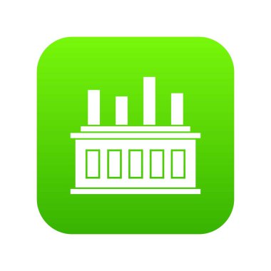 Endüstriyel fabrika dijital yeşil simge Binası