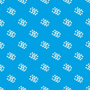 Üçlü molekül desen vektör kesintisiz mavi