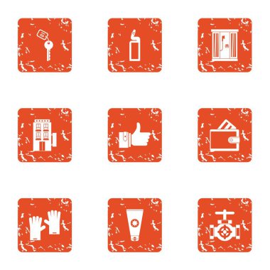 Otel Süiti simgeler kümesi, grunge tarzı