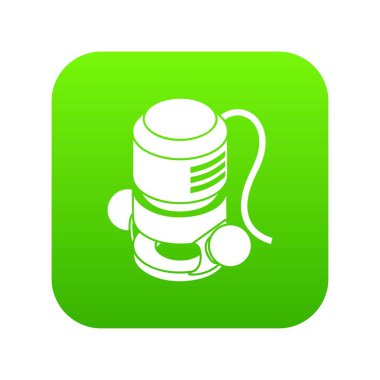 Dairesel güç aracı yeşil simge vektör