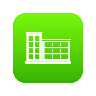 Endüstriyel fabrika dijital yeşil simge Binası