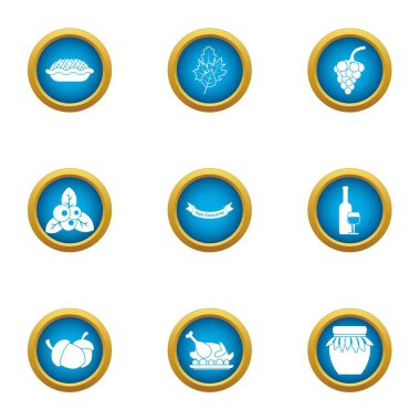 Altın Çağ Icons set, düz stil