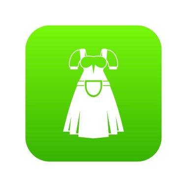 Geleneksel Bavyera elbise simgesi dijital yeşil