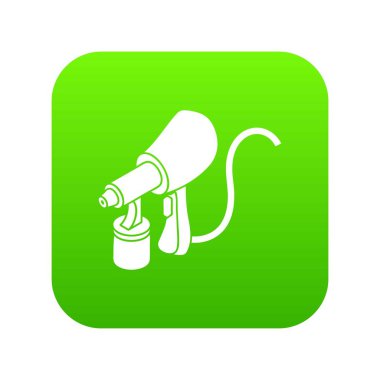 Hava boya püskürtme yeşil simge vektör