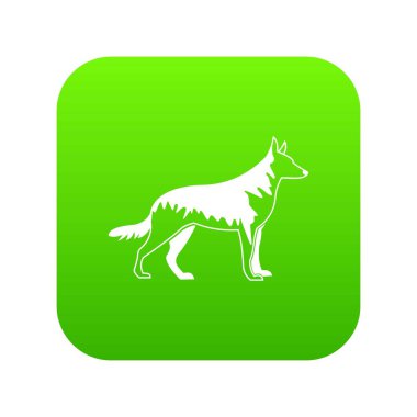Çoban köpeği simgesi dijital yeşil
