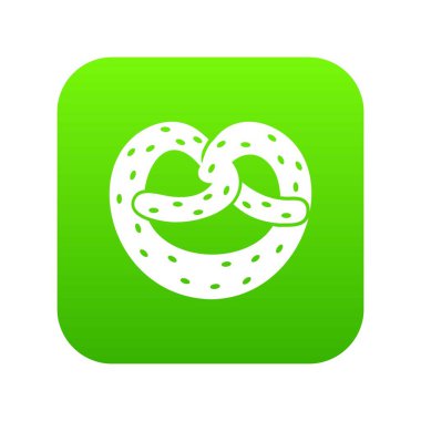 Simit simgesi dijital yeşil