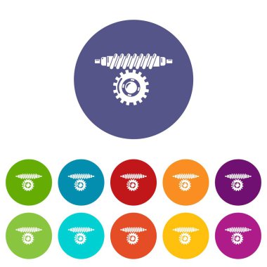 Sonsuz dişli simgesini. Sonsuz dişli vektör simgesi web için basit örnek.