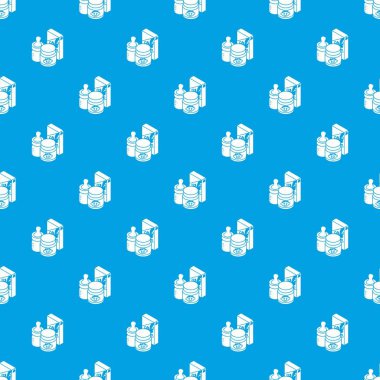 Bebek gıda desen vektör kesintisiz mavi