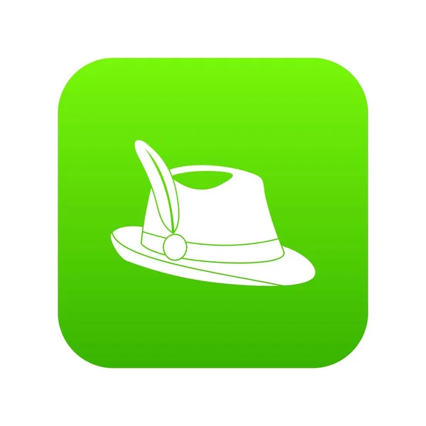 Ícone chapéu irlandês verde digital — Vetor de Stock