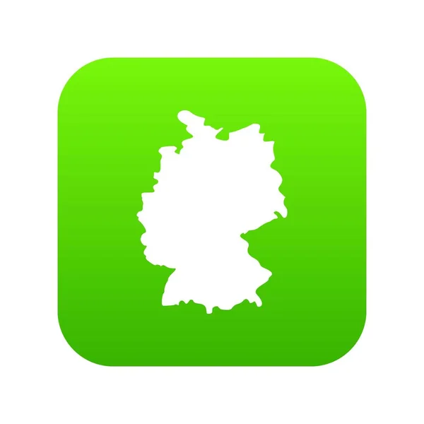 Mappa della Germania icona digitale verde — Vettoriale Stock