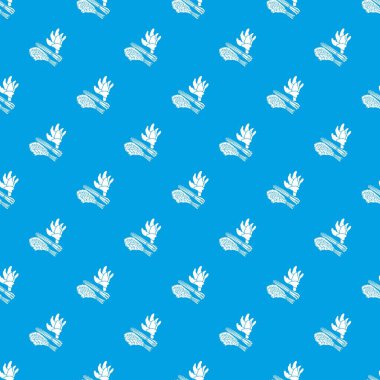 Yeşil gıda bitki desen vektör kesintisiz mavi