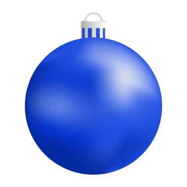 Xmas mavi top simgesi, gerçekçi