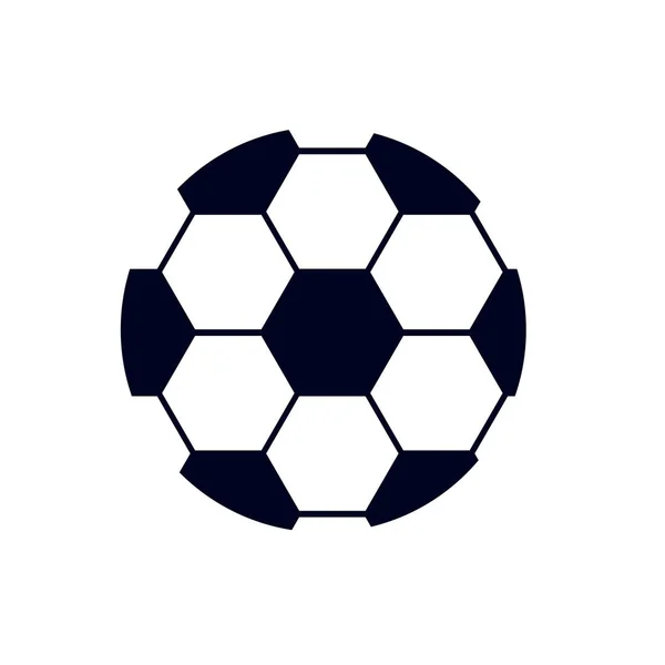 Икона футбольного мяча, плоский стиль — стоковый вектор