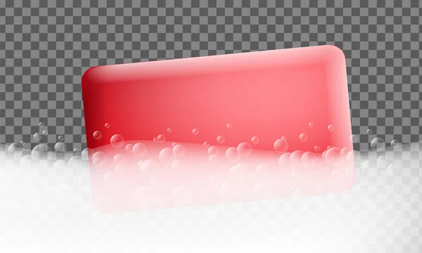 Banner efecto espuma, estilo realista — Vector de stock