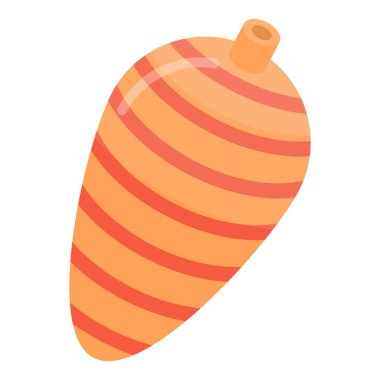 Xmas koni oyuncak simgesi, izometrik stili