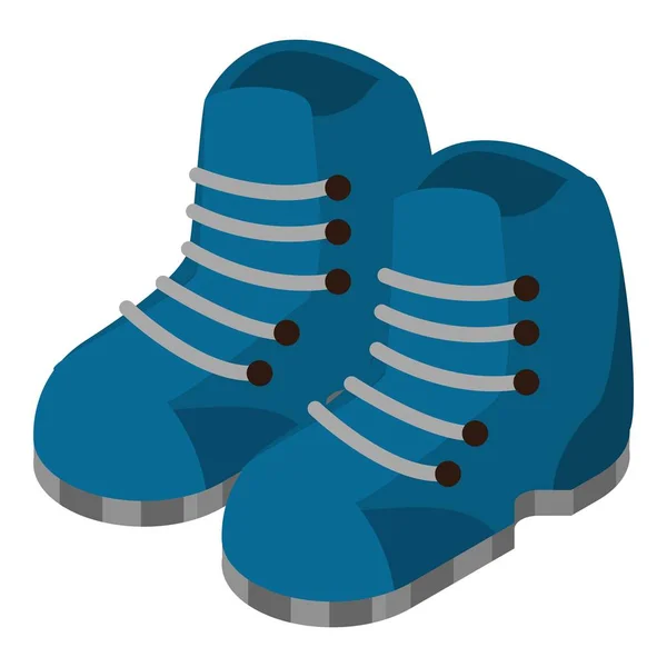 Ícone de botas de inverno, estilo isométrico — Vetor de Stock