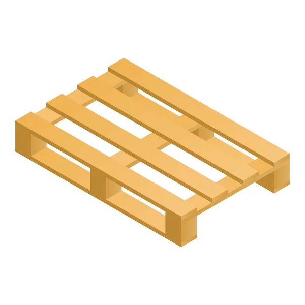 Ikone der Holzpalette, isometrischer Stil — Stockvektor