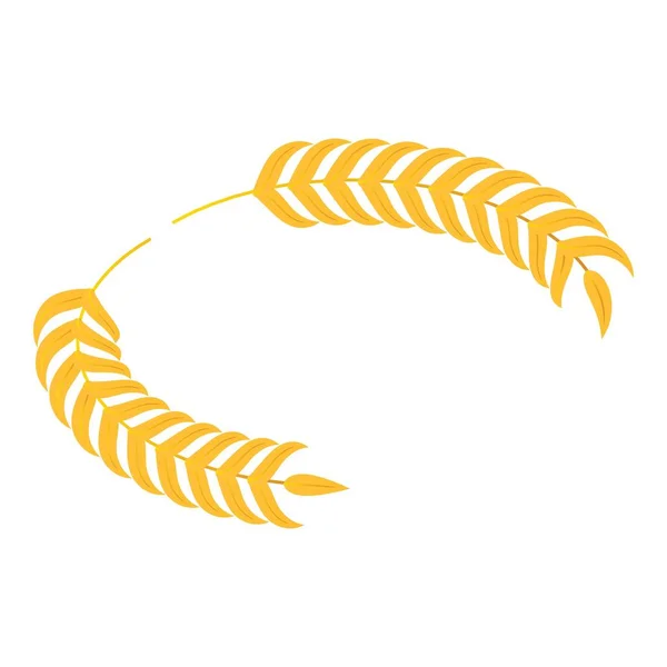 Icona in alloro dorato, stile isometrico — Vettoriale Stock