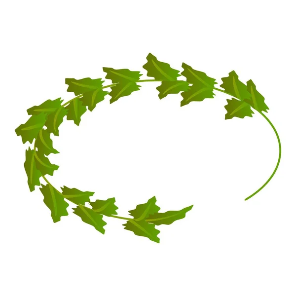 緑の花輪アイコン、アイソメ図スタイル — ストックベクタ