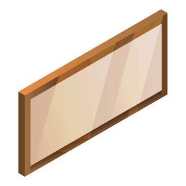 Boş tabela simgesi, izometrik stili