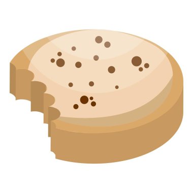 Ev yapımı kurabiye simgesi, izometrik stili