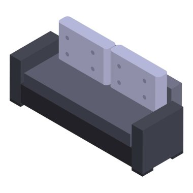 Yastık kanepesi simgesi, izometrik stil