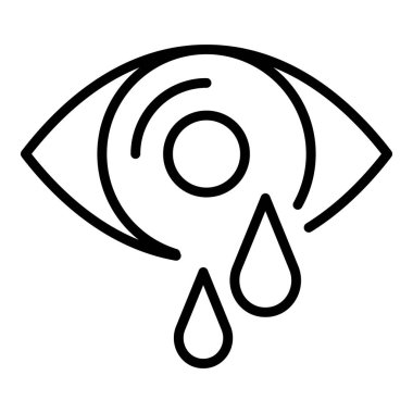 Göz gözyaşları simgesini, anahat stili