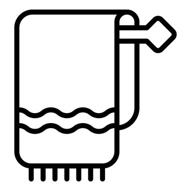 Taze havlu simgesi, anahat stili