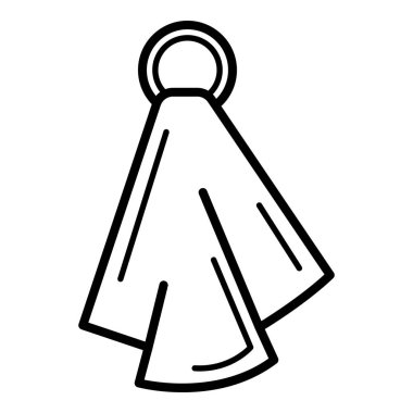 Kumaş havlu simgesi, anahat stili