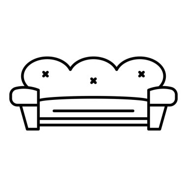 Retro koltuk simge, anahat stili