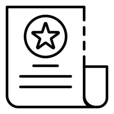 Kağıt vlog simgesi, anahat stili