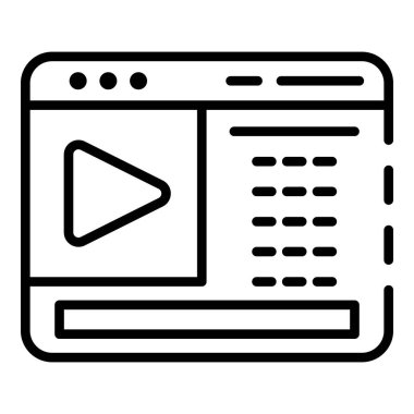 Web video blog sayfa simgesi, anahat stili