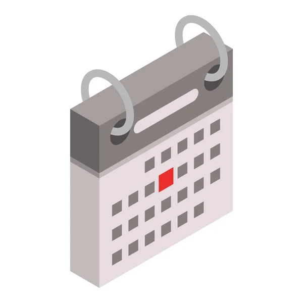 Festive date calendar icon, isometric style — Stock Vector