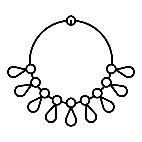 Guld halsband ikon, dispositionsformat — Stock vektor