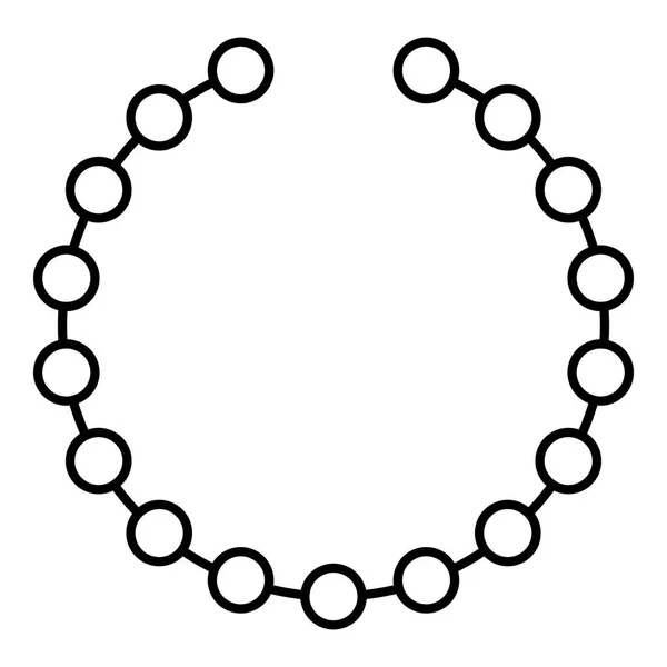 Иконка ожерелья из жемчуга, стиль контура — стоковый вектор